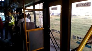Салон автобуса МАЗ 103 маршрут 73 г Тольятти
