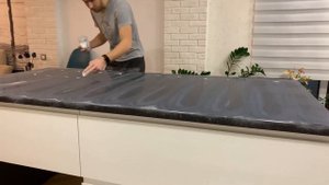 Полировка искусственного камня в глянец.