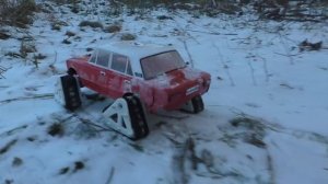Тест драйв Жигулей на ГУСЕНИЦАХ!!!