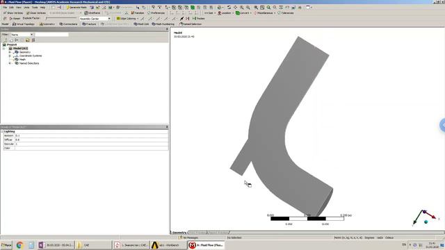 Работа 1. Знакомство с Ansys Fluent. Часть 3. Построение сетки конечных объемов  (Колмакова Д.А.)