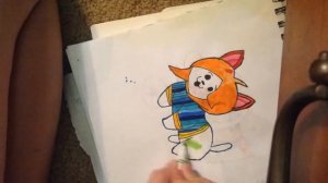 Coloring a Drawing if Tammy the Cat from the Video Game Undertale