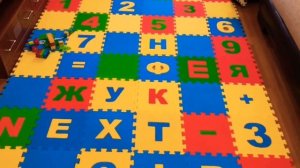 Развивающий коврик-пазл. Обзор. Видео-отзыв.