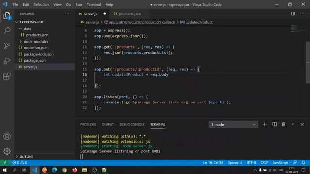 How to process PUT requests using ExpressJS for REST APIs ⭐️ Spinsage