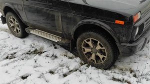 СРОЧНО ОДЕВАЕМ ТАПКИ зимние шины на лада нива урбан