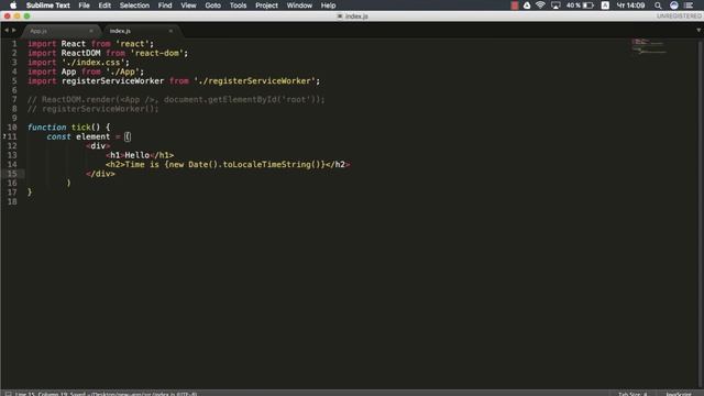 Уроки React JS для новичков - Рендер элементов примеры react js.