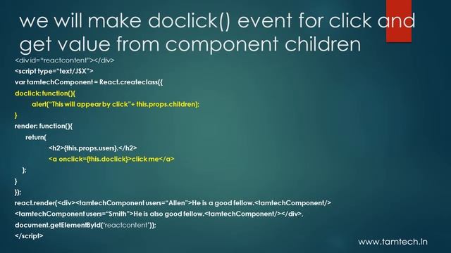 React JS Tutorial Part 5 - Events смотреть онлайн