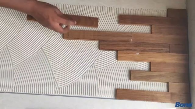 Laying Wooden Teak blocks on Tile using Bona R848T Adhesive смотреть онлайн