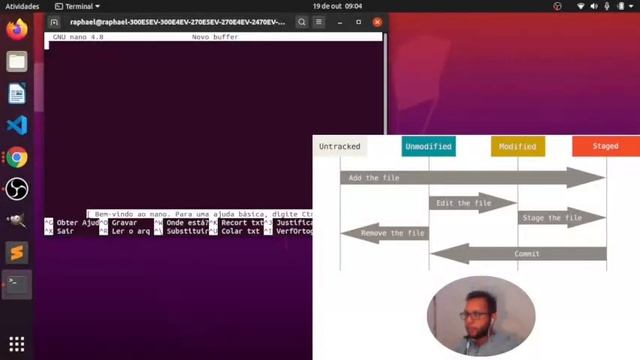 Noções básicas do Git, comandos: git (init, clone, add, status, diff e commit) | #Aula05 смотреть онлайн