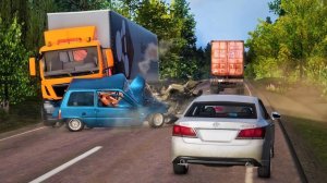 BeamNG Drive - Автомобильные аварии на шоссе