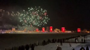 Новогодний салют в Хэйхэ