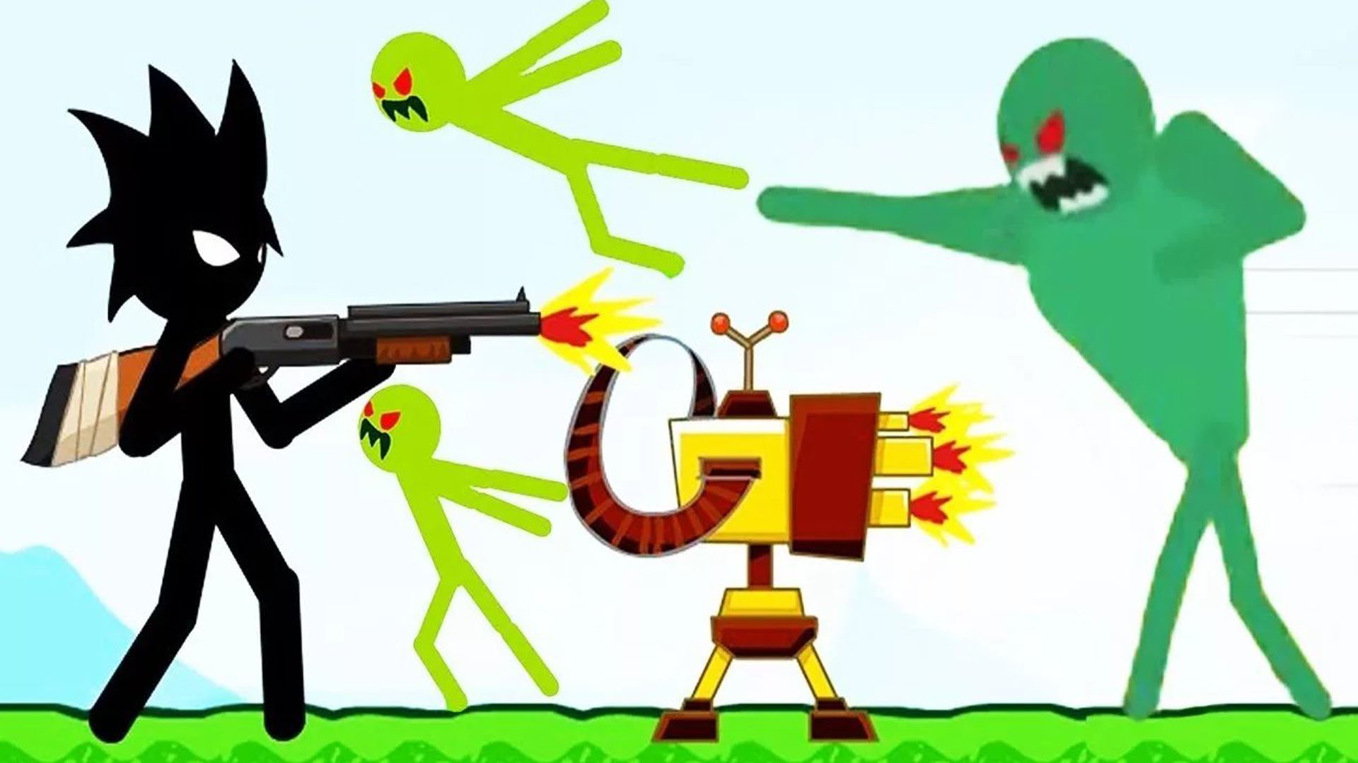 Игра stickman зомби