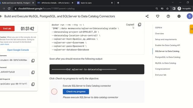 Build and Execute MySQL, PostgreSQL, and SQLServer to Data Catalog Connectors #learntoearn #skills
