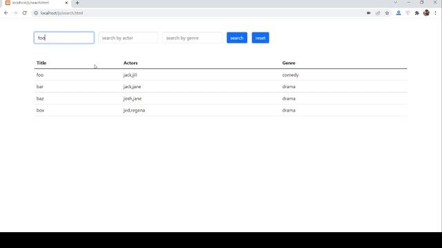 JavaScript Custom Advance Search Working Demo with Code