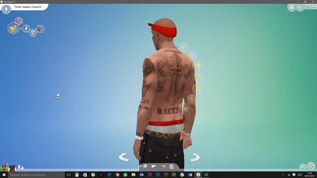 The Sims 4 - Mod Tupac with all the tattoos ... perfect! смотреть онлайн