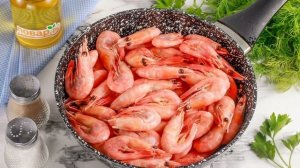 Жареные креветки с лимоном