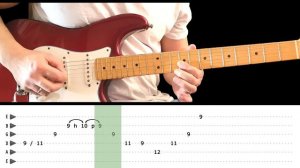 MOONLIGHT SHADOW - Guitar lesson - Guitar intro & solo (with tabs) - Mike Oldfield - fast & slow