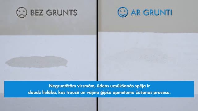Gruntēšana pirms ģipša apmetuma