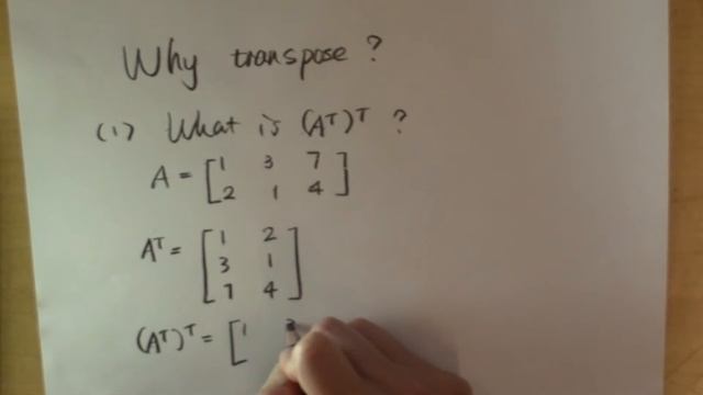 Why transpose a matrix? Part 1: the transpose of a transpose смотреть онлайн