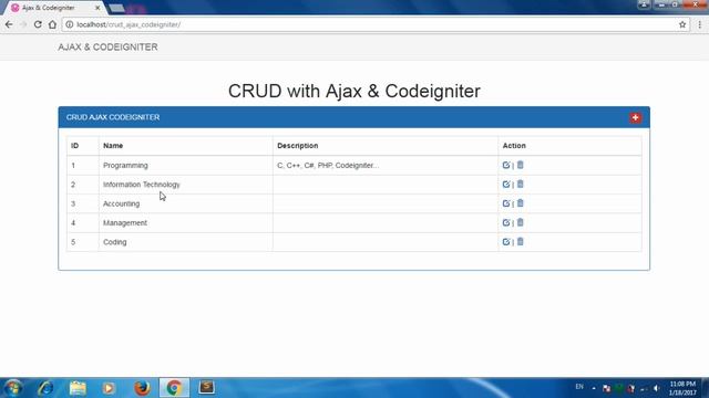 Ajax CRUD & Codeigniter -- How to crud ajax with codeigniter & bootstrap intro