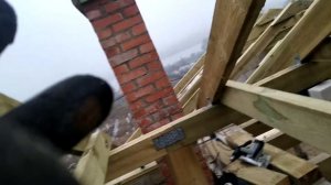 #Утепление дымохода на крыше.Каркас ч.1.