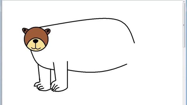 Zeichnung des großen Bären für Kinder mit dem Lied der Kinder смотреть онлайн