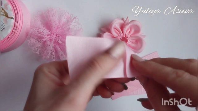 Знаменитые "Камелии" из репса #ручнаяработа #мастеркласс #банты