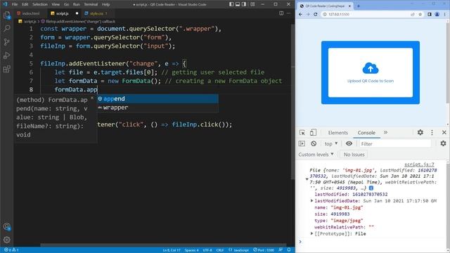 QR Code Scanner or Reader in HTML CSS & JavaScript | QR Code Reader in JavaScript смотреть онлайн