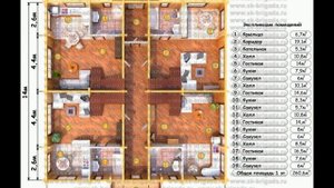 Дом-таунхаус на 4 семьи с отдельными входами