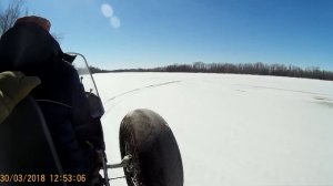 Зимняя рыбалка. На каракате по волге. Ляхов затон