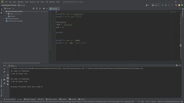 PYTHON FOR BEGINNERS - PART 1 - PRINTING - INPUT - OUTPUT - ASSIGN - FORMAT