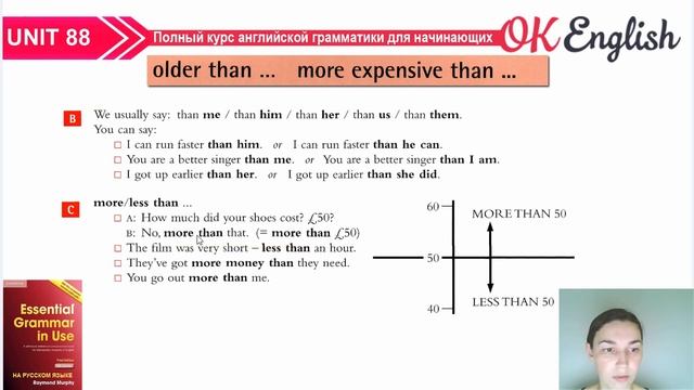 Unit 88 Сравнительная степень прилагательных (Comparative) и слово THAN смотреть онлайн