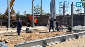 Монтаж каркаса ЛСТК. ч.10. Устанавливаем каркас на фундамент.