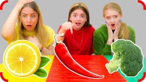 ЕДИМ только КРАСНУЮ, ЖЕЛТУЮ и ЗЕЛЕНУЮ ЕДУ!! Челлендж