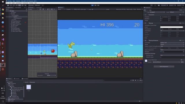 Dino Run - Как убрать полосы между тайлами - 21 смотреть онлайн