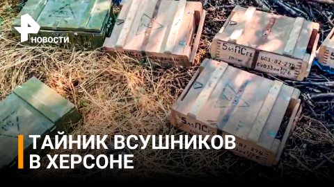От гранат РГД-5 до ящиков с патронами: тайник с боеприпасами найден в Херсоне / РЕН Новости