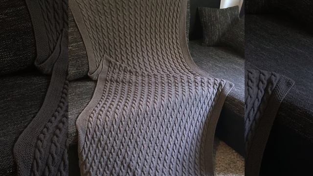 Законченная работа августа. Плед жгутами. Проблемы данного проекта. смотреть онлайн