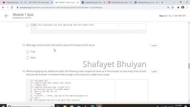 HTML, CSS, and Javascript for Web Developers | All Quiz & Assignment Answers | Coursera смотреть онлайн