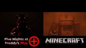 FNAF PLUS VS MINECRAFT | ANIMATION