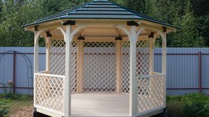 Восьмигранная беседка из дерева В104.