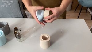 Силиконовая форма для диффузора «МФ100 V2 круглый» с бутылочкой. Молд для аромадиффузора из гипса