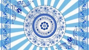 Футаж  орнамента  гжель .