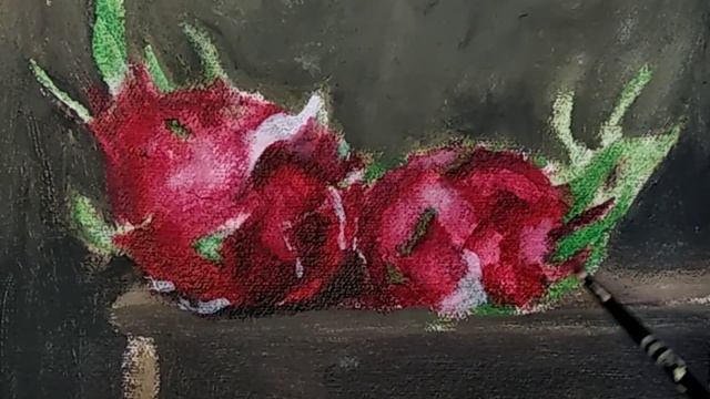 Dragon Fruit Mini Canvas Painting Ideas Acrylic смотреть онлайн