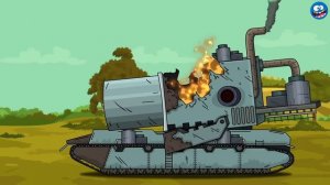 ЭВОЛЮЦИЯ КАРЛ-44 vs ГУСТАВ vs КВ-1 vs КВ-2 КВ-3 КВ-4 КВ-5 - Мультики про танки - Cartoon about tank