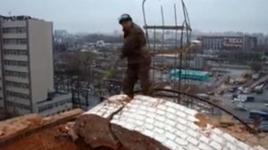 Вариант "Кодар", демонтаж кирпичной, дымовой трубы.