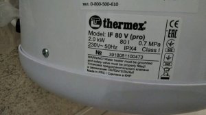 Thermex IF 80 V Pro Flat Plus Pro водонагреватель на 80 литров
