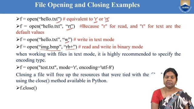 File Opening Modes in Python by Ms.B Padmaja