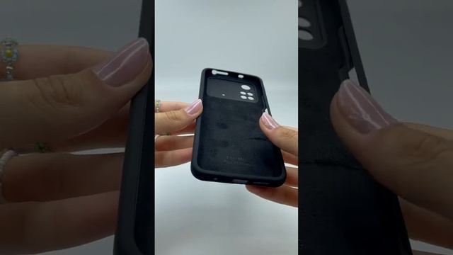 Чехол бампер Silicone Case для Xiaomi Poco M4 Pro 4G (черный)