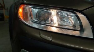 Полировка фар на volvo xc70/s80