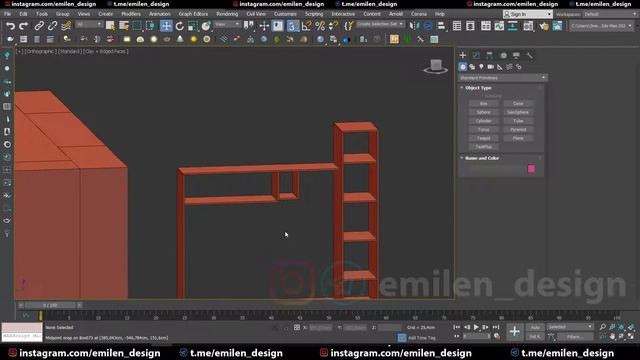 02 3d моделирование горки под телевизор в 3DS Max уроки для начинающих смотреть онлайн