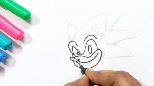 how to draw a sonic. EXE step by step/sonic. EXE face drawing